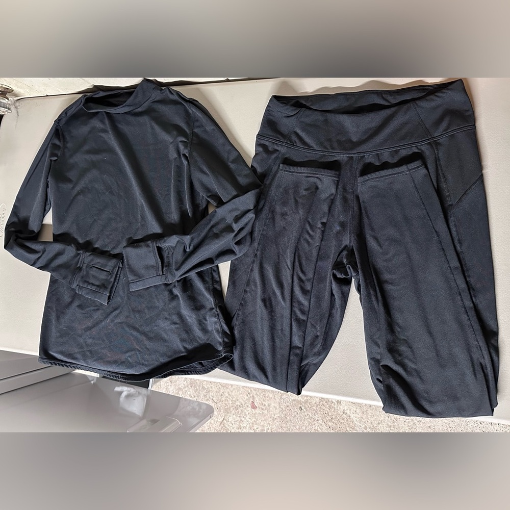 Climate Right Cuddl Duds base layer set, black, size M